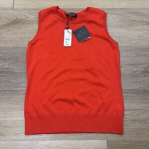 Brooks Brothers NWT Boys XS Red Sleeveless Sweater Vest Supima Cotton MSRP $68